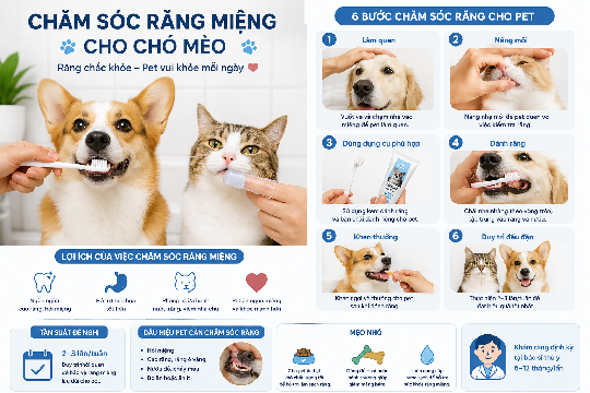 Vì sao chăm sóc răng miệng cho thú cưng cũng quan trọng như cho người